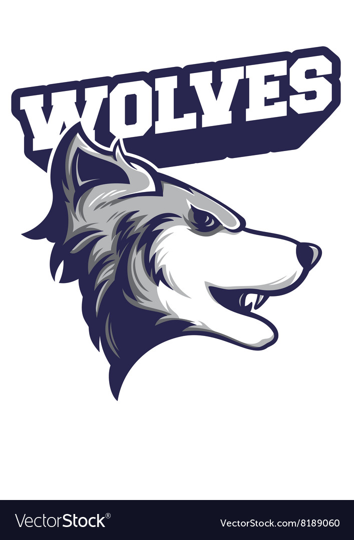 Wolf head mascot Royalty Free Vector Image - VectorStock