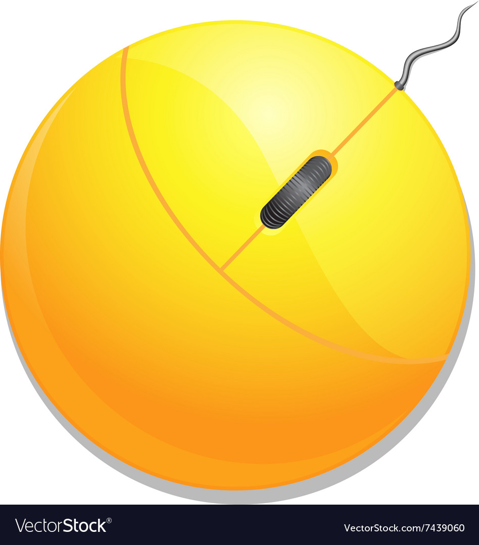 Yellow computer mouse