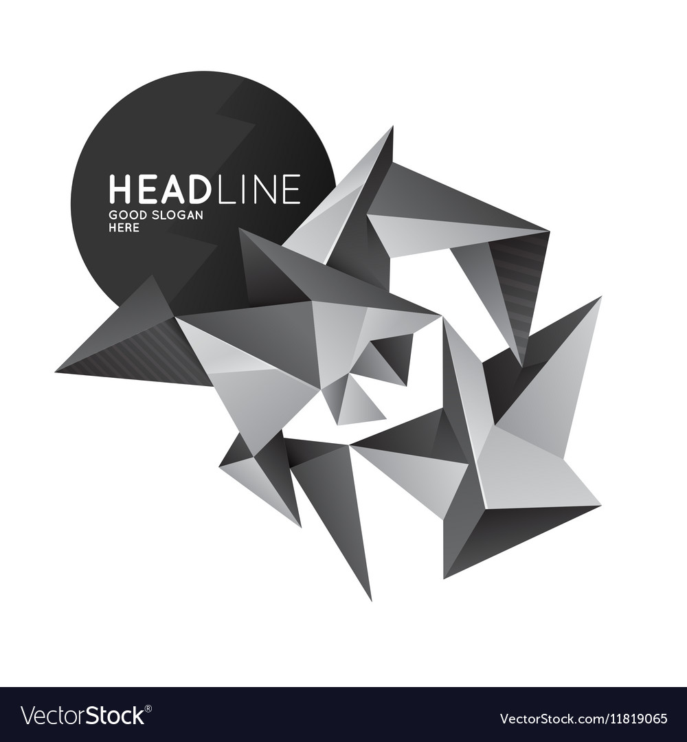 Abstract banner with geometric pattern triangles