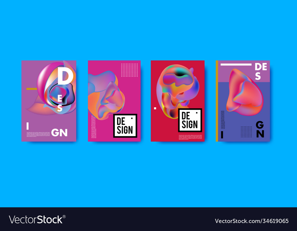Abstract colorful liquid and fluid pattern Vector Image Abstract colorful liquid and fluid pattern
