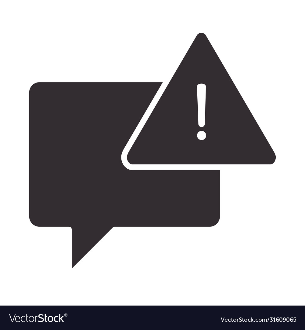 Alert icon message warning attention danger Vector Image