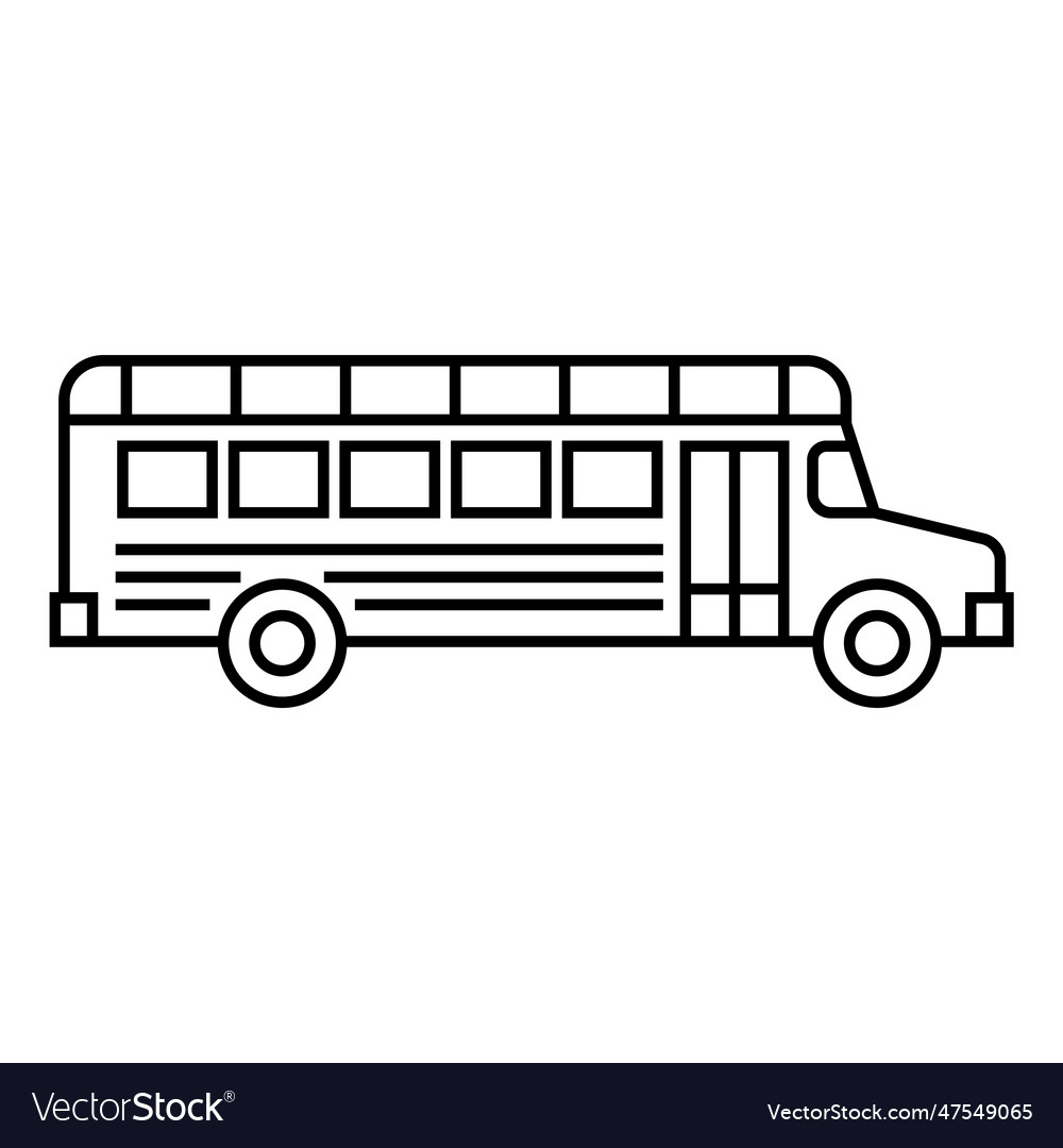 Black school bus icon Royalty Free Vector Image