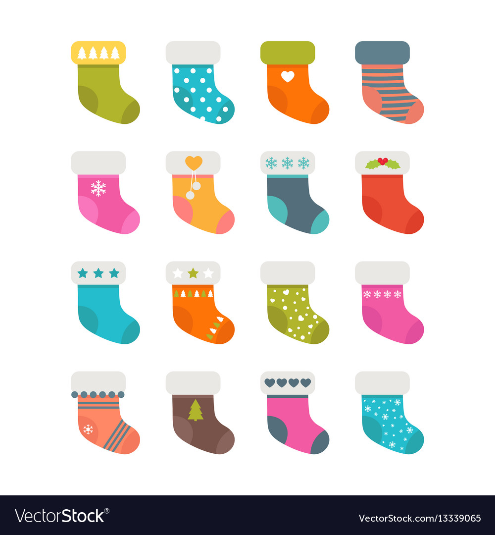 Colorful Christmas Socks Stockings
