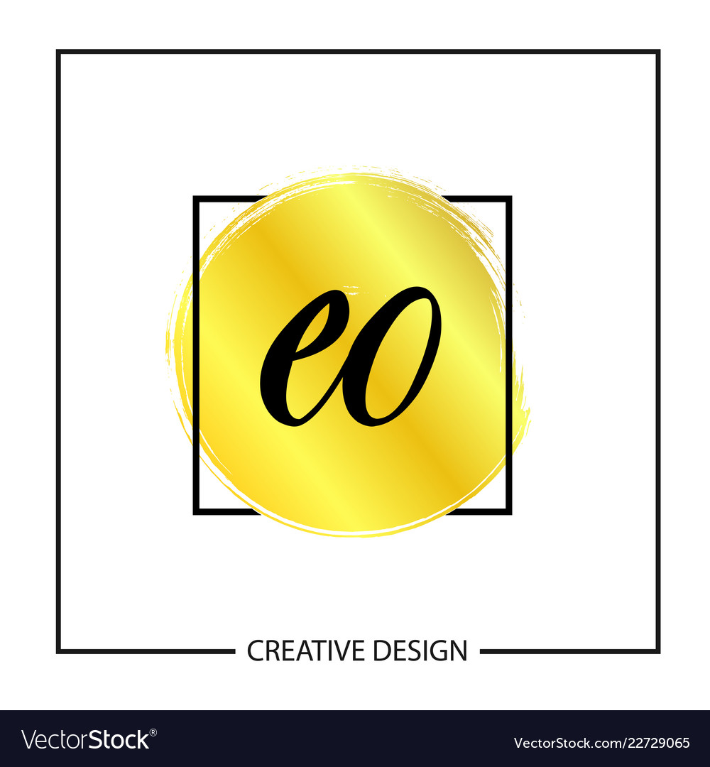 Initial letter eo logo template design