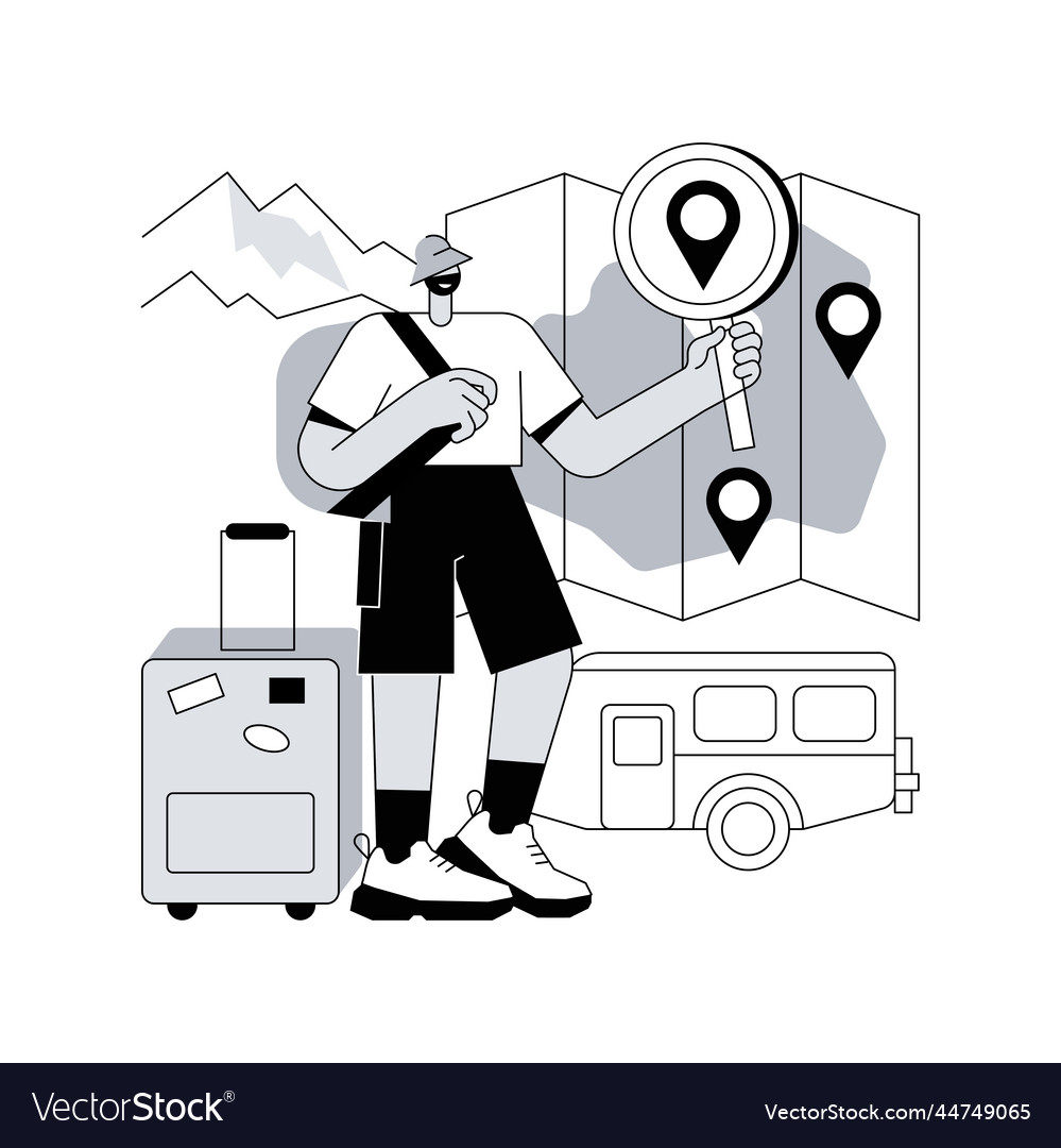 Inside country traveling abstract concept vector image Inside country traveling abstract concept