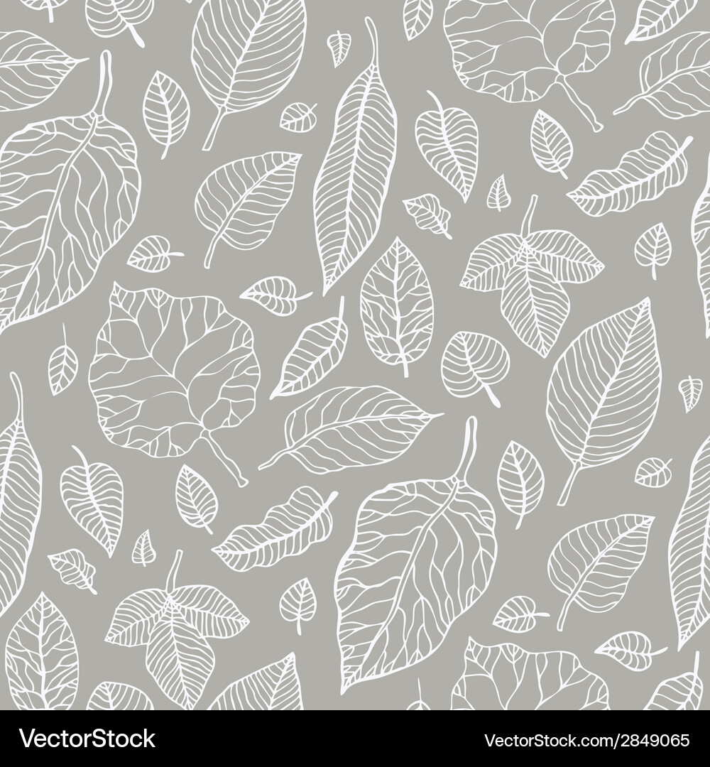 Leaves seamless background Royalty Free Vector Image