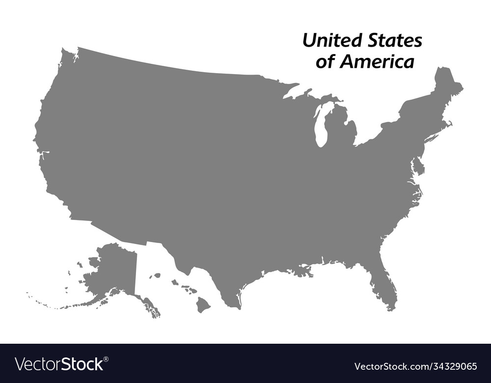 Map united states america vector image Map united states america