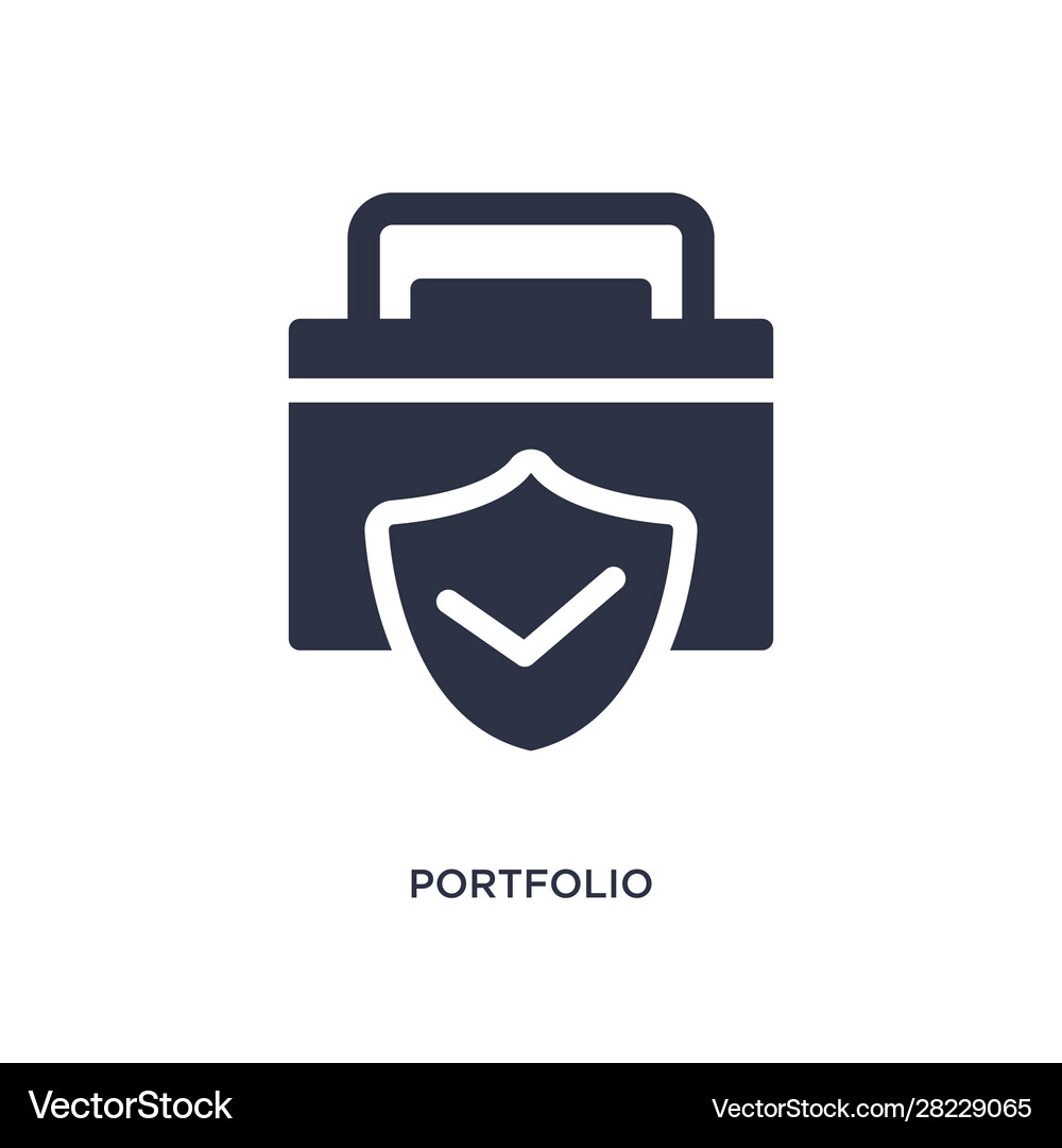 Portfolio Icon On White Background Simple Element Vector Image