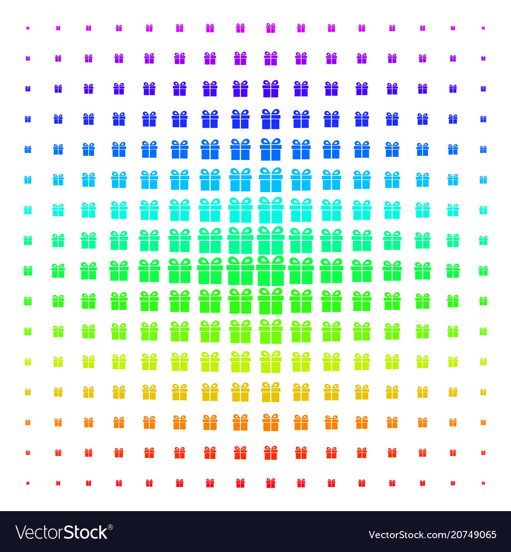 Present shape halftone spectrum grid