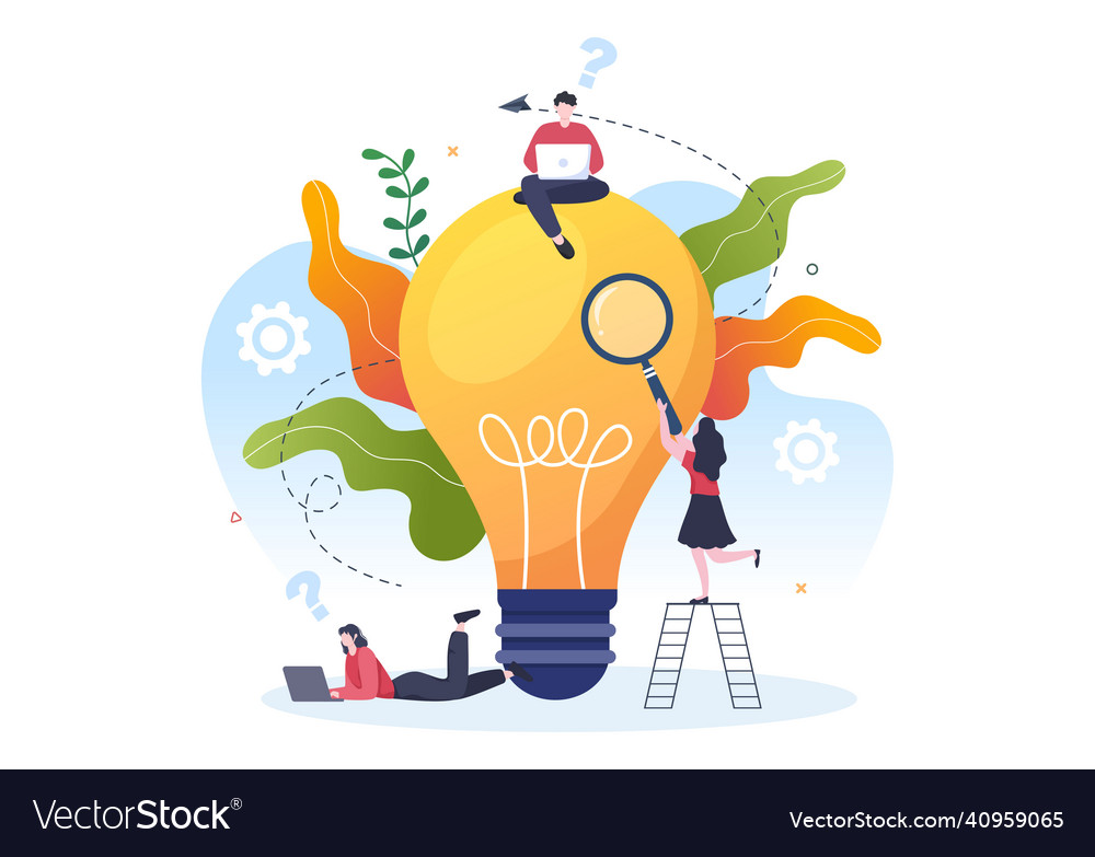 Problem und Lösung bei der Unternehmenslösung vector image Problem und Lösung bei der Unternehmenslösung