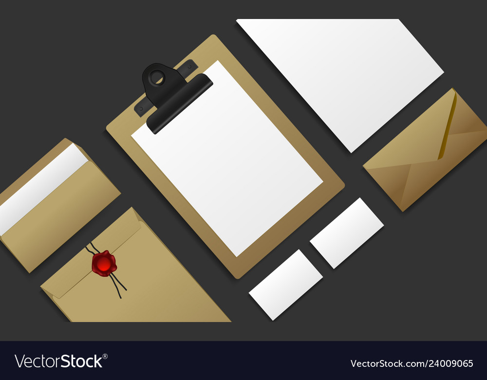 Realistic branding mockup set Vector Image Realistic branding mockup set