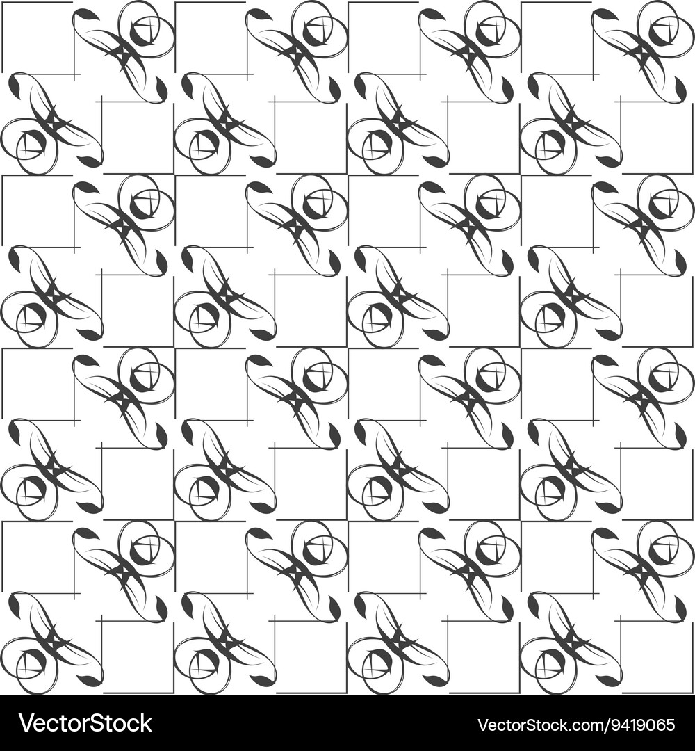 Seamless abstract pattern with line black Vector Image