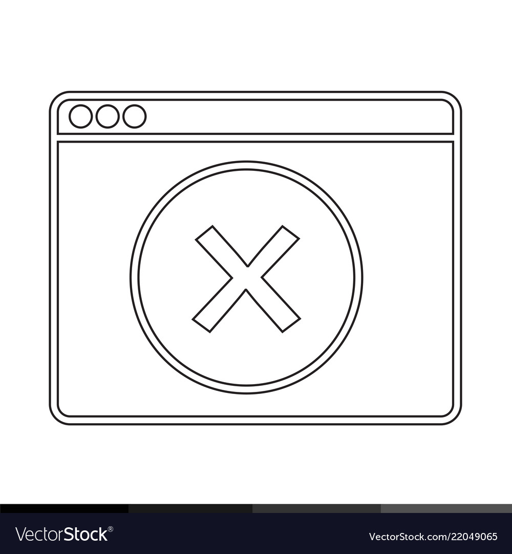 Web browser icon design vector image Web browser icon design