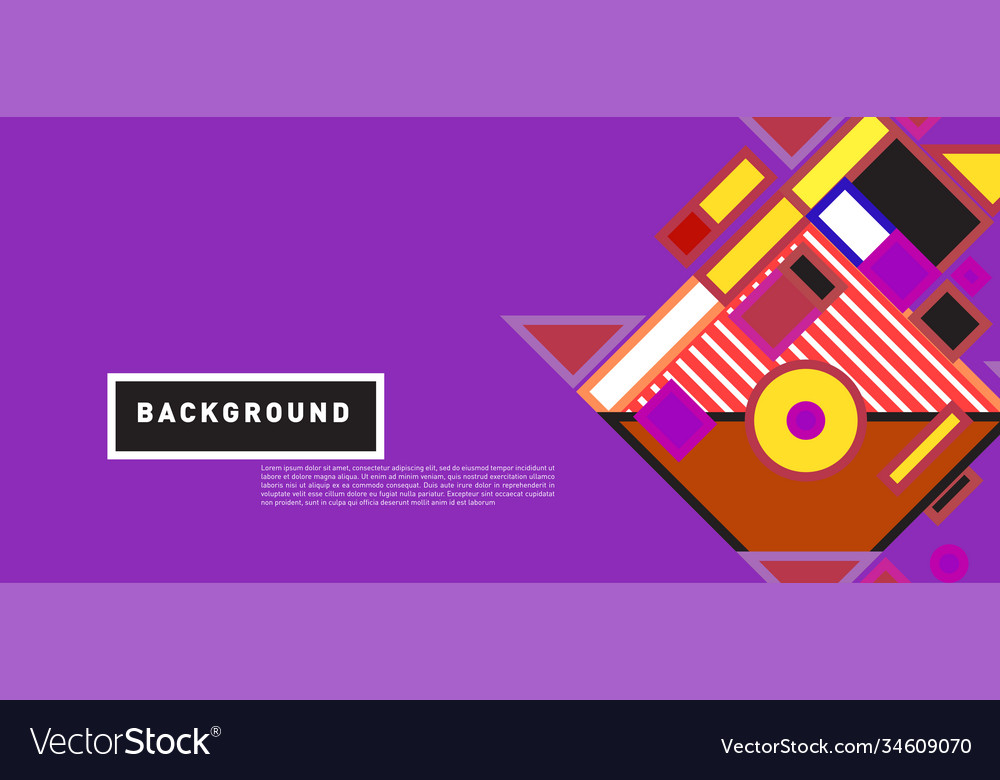 Abstract colorful rectangle background for banner Vector Image Abstract colorful rectangle background for banner