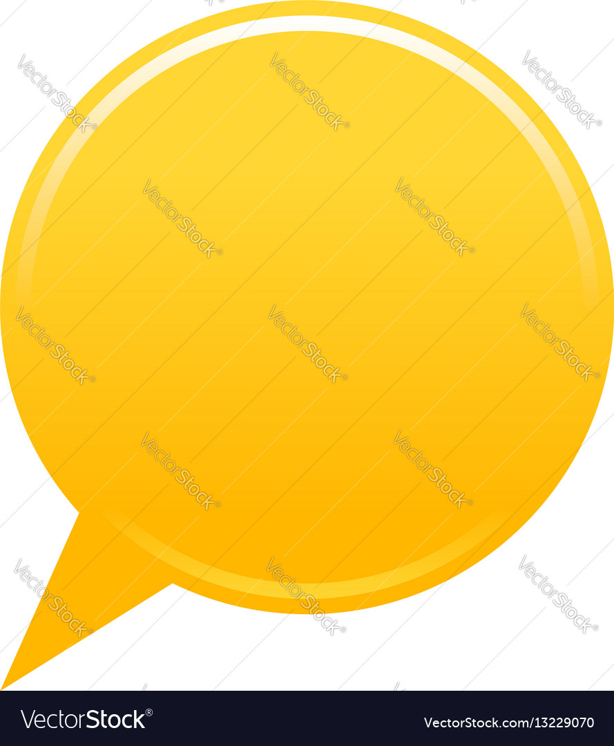 Blank map pin yellow app icon Royalty Free Vector Image