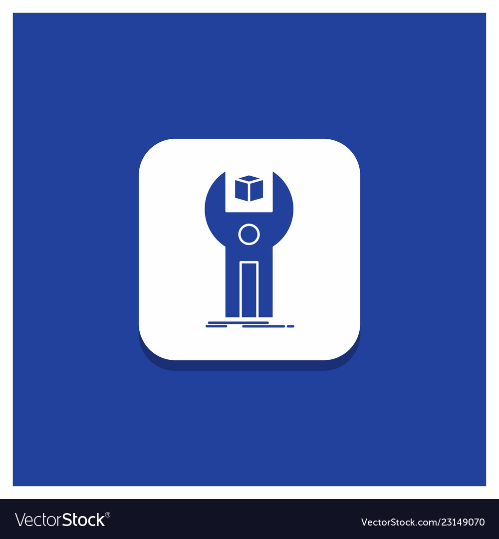 Blue round button for sdk app development kit vector image Blue round button for sdk app development kit