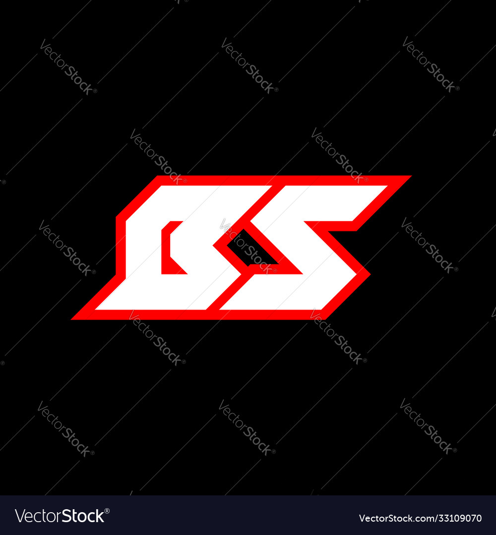 Bs logo design initial letter Royalty Free Vector Image