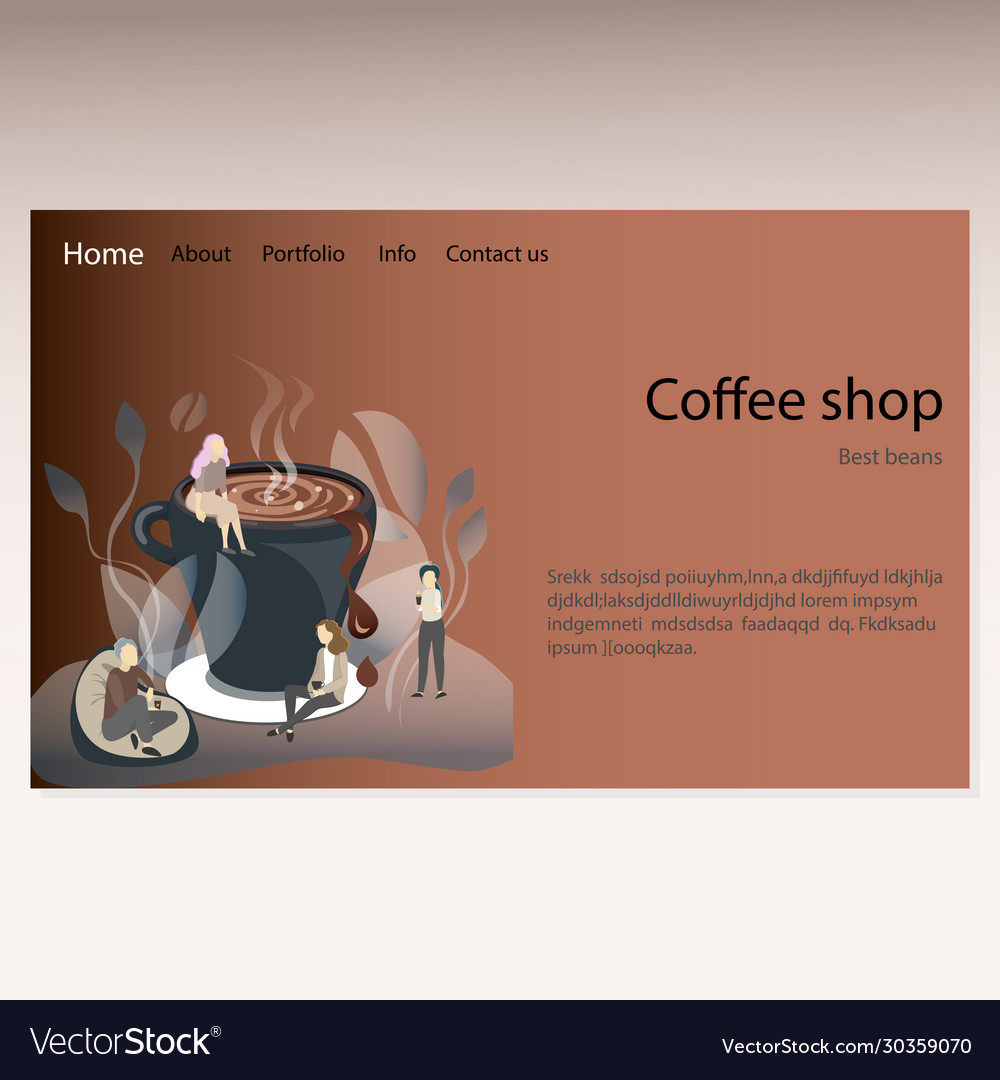 Coffee shop landing web page break