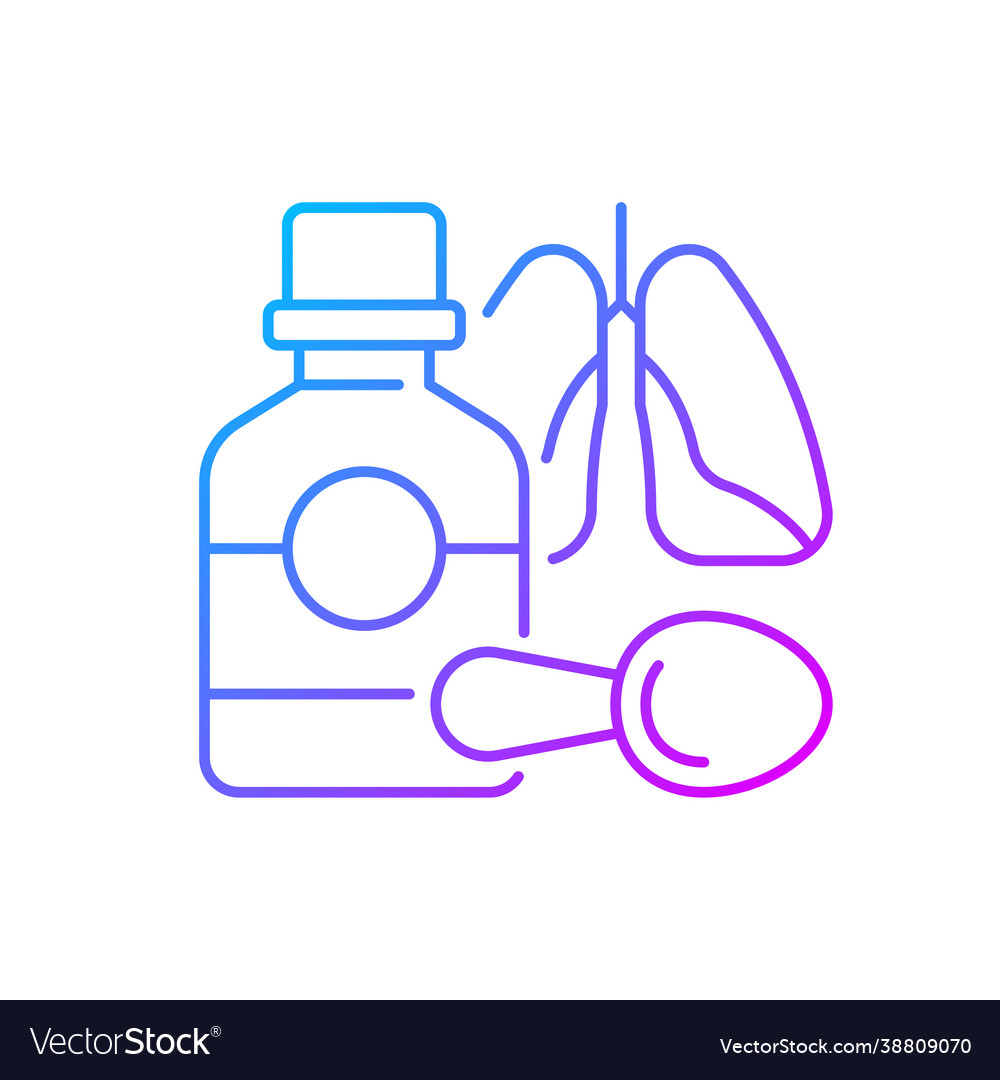 Cough syrup gradient linear icon