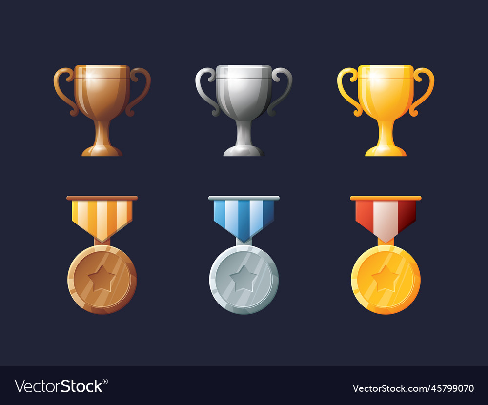 Game ui assets set gaming user interface victory Vector Image Game ui assets set gaming user interface victory