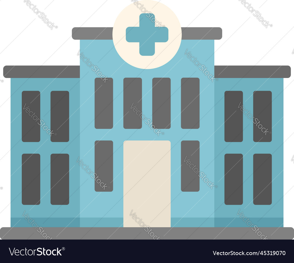 Hospital physical therapist icon flat Royalty Free Vector