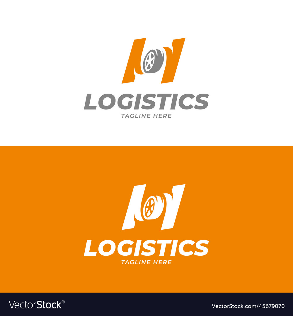 Letter-h-logistics-company-logo-design-template Vector Image