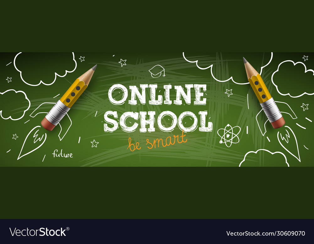 Online school digital internet tutorials Vector Image