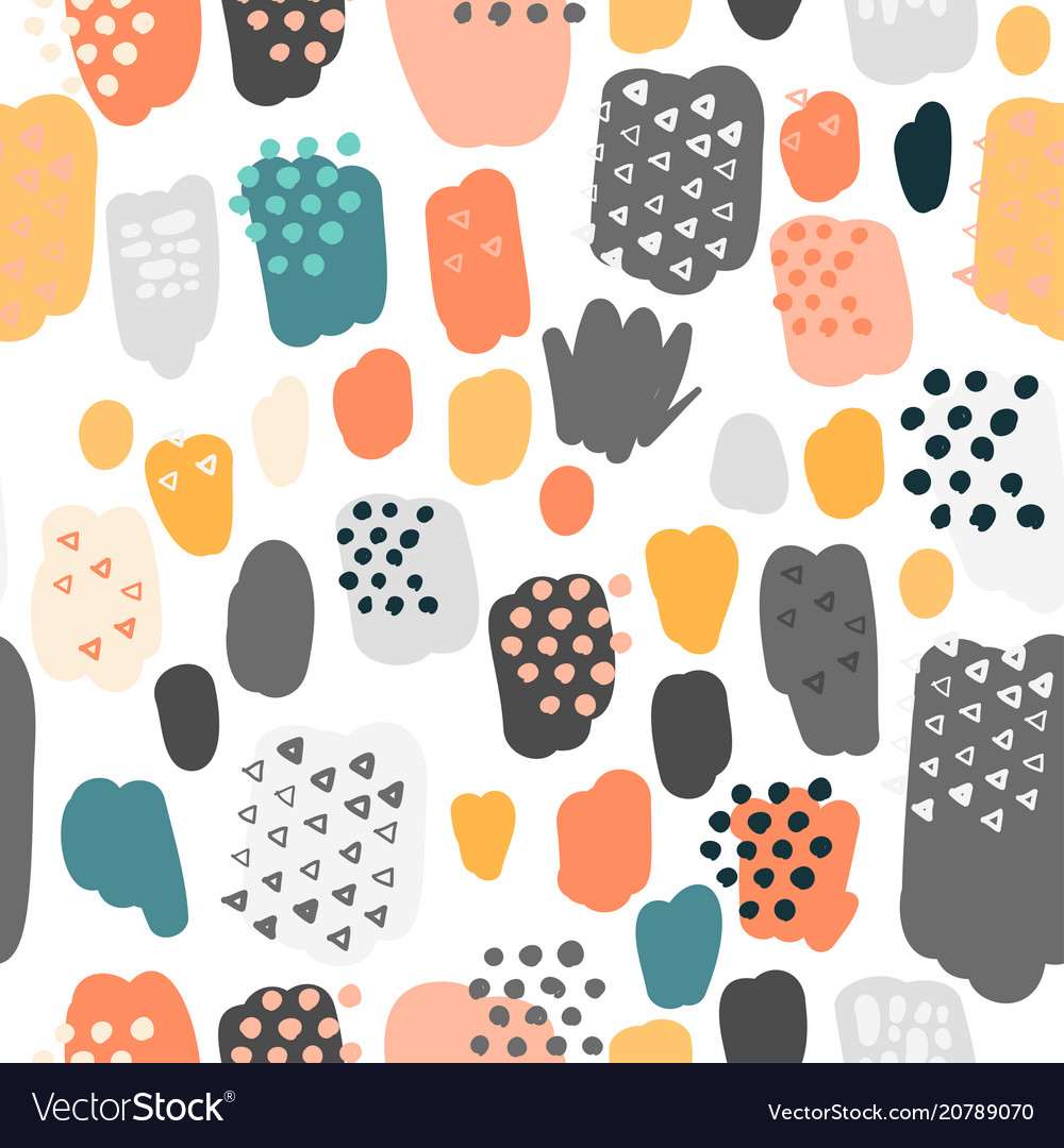 Pastel Scribble Pattern - Memphis Style