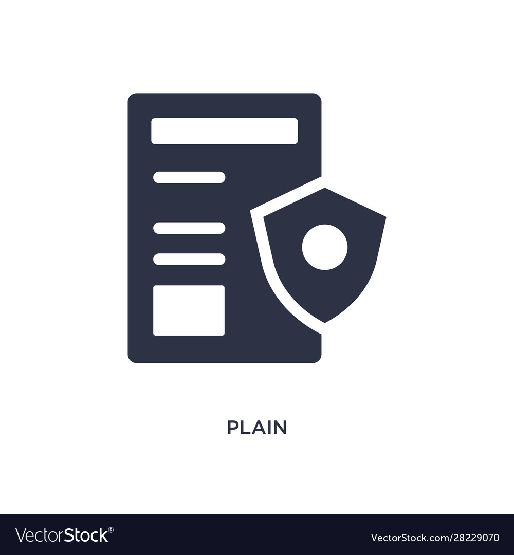 Plain icon on white background simple element