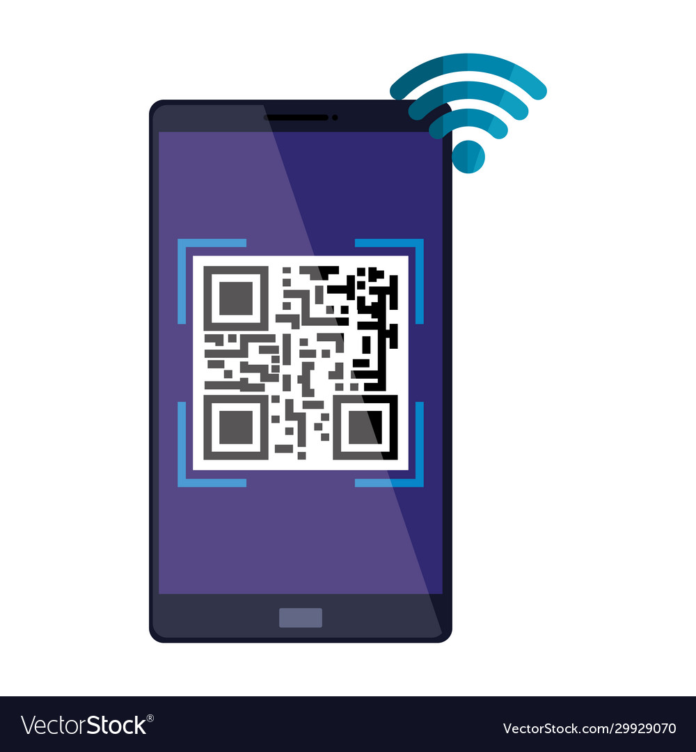 Qr code inside smarpthone design