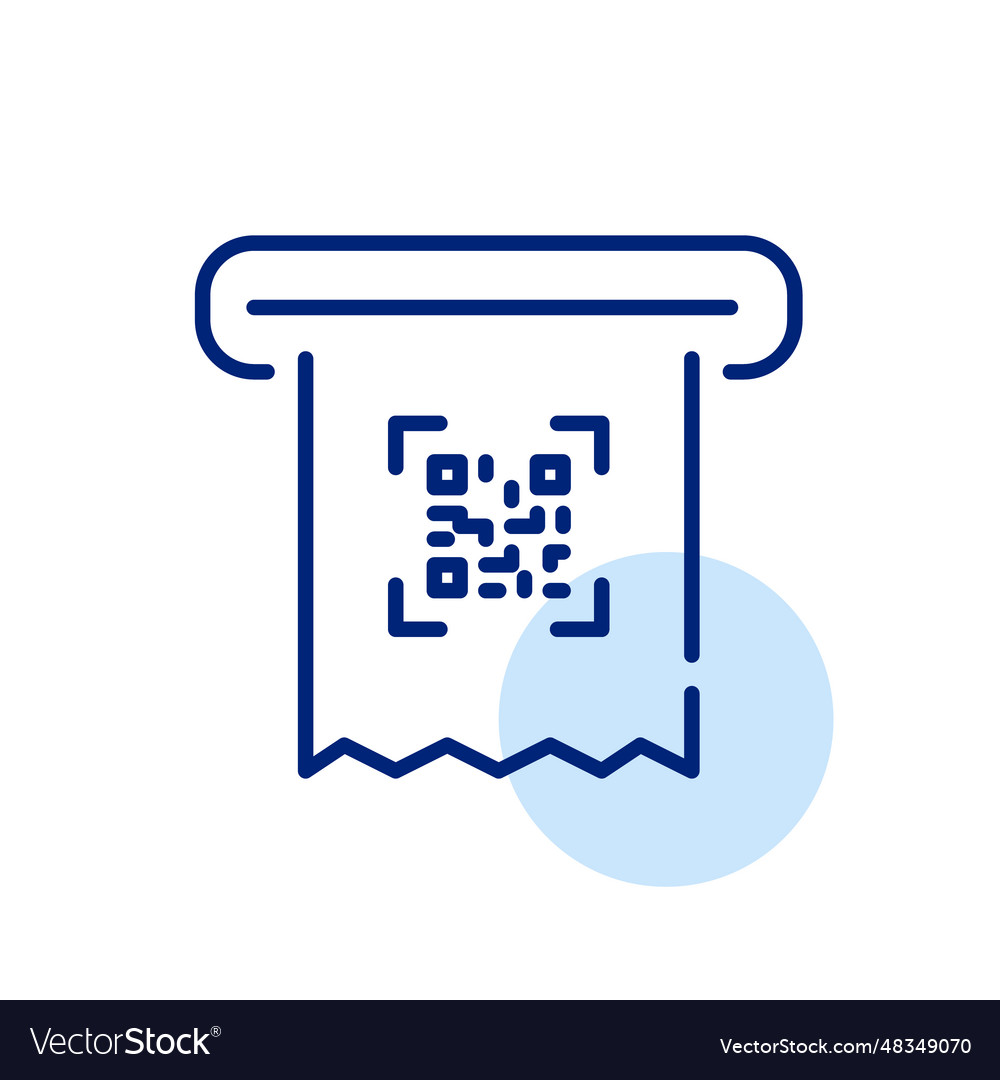 Receipt with qr-code printing out contactless atm