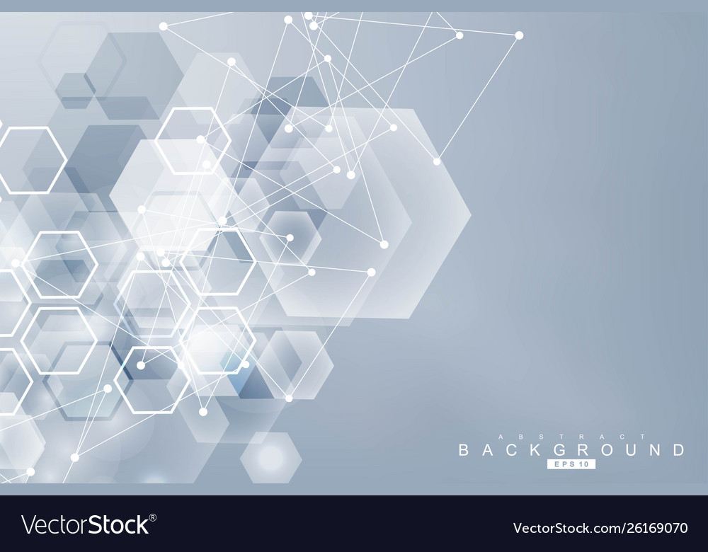 Science network pattern connecting lines and dots vector image Science network pattern connecting lines and dots