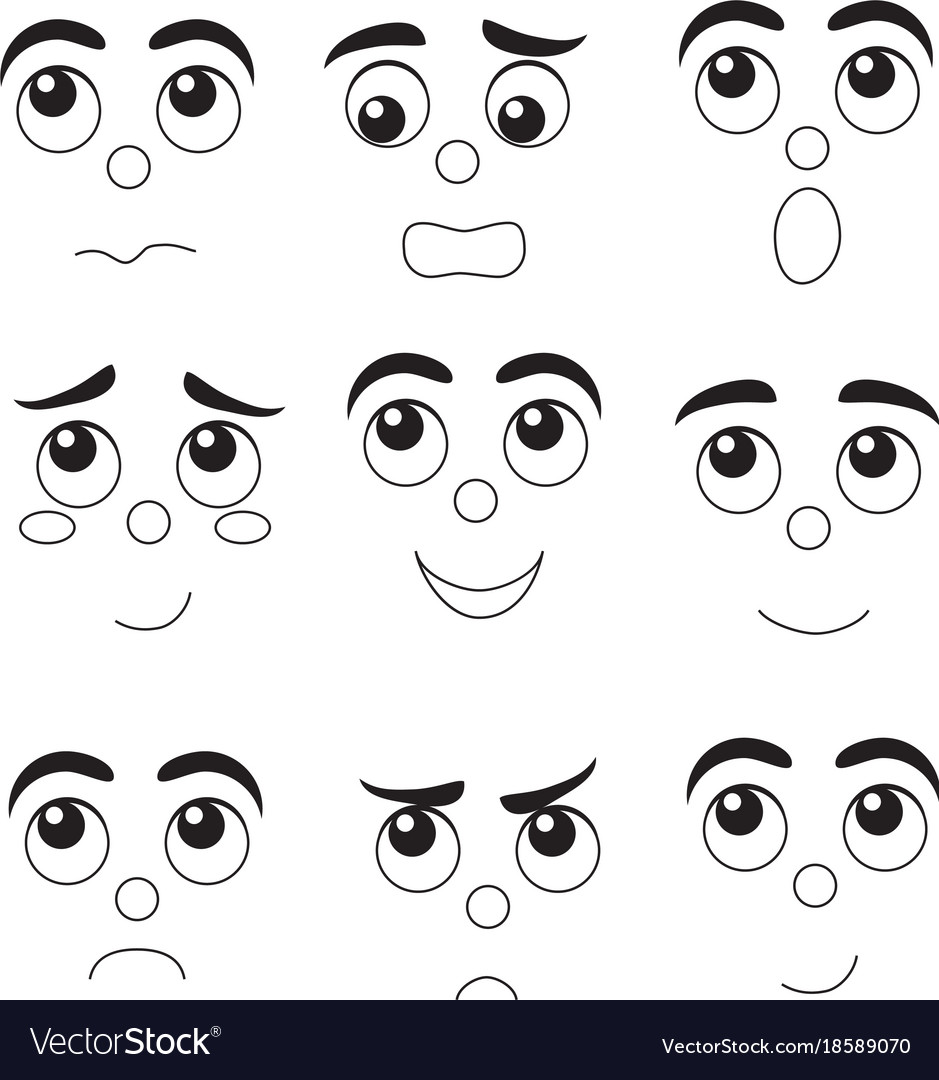 cartoon faces emotions