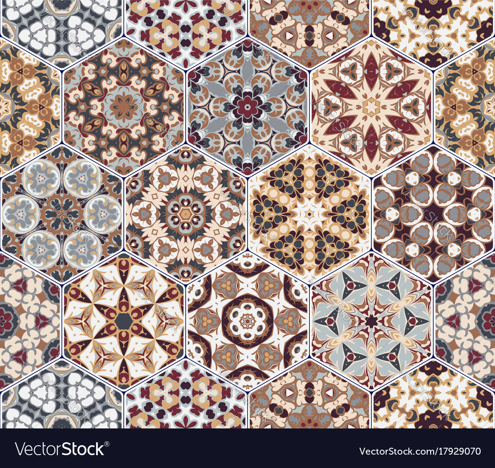 Set of hexagonal patterns