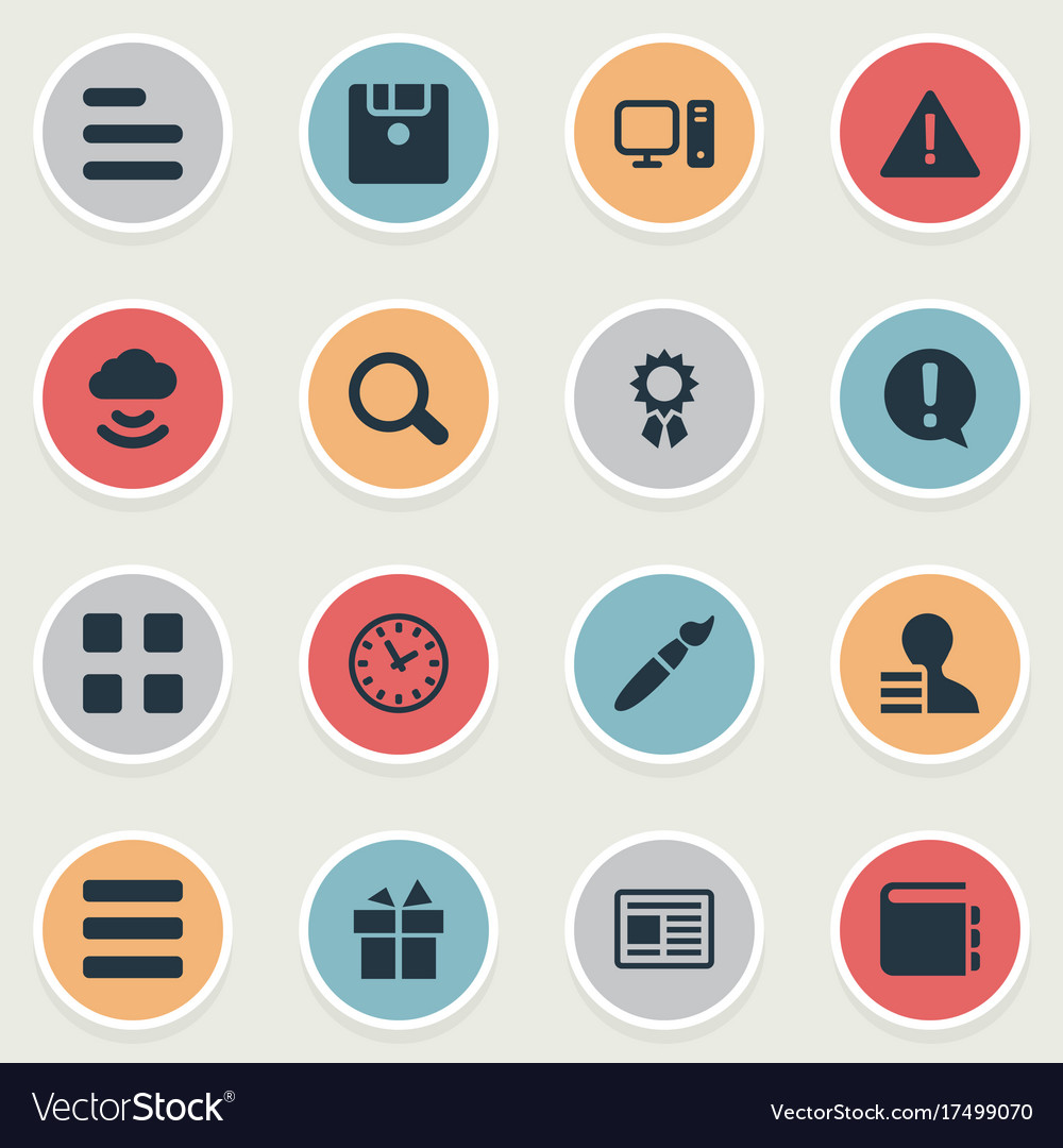 Set of simple web icons