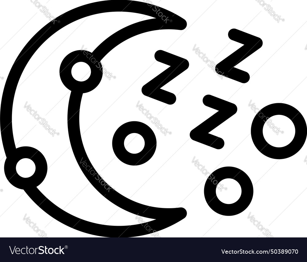 Sleep time schedule icon outline healthy Vector Image