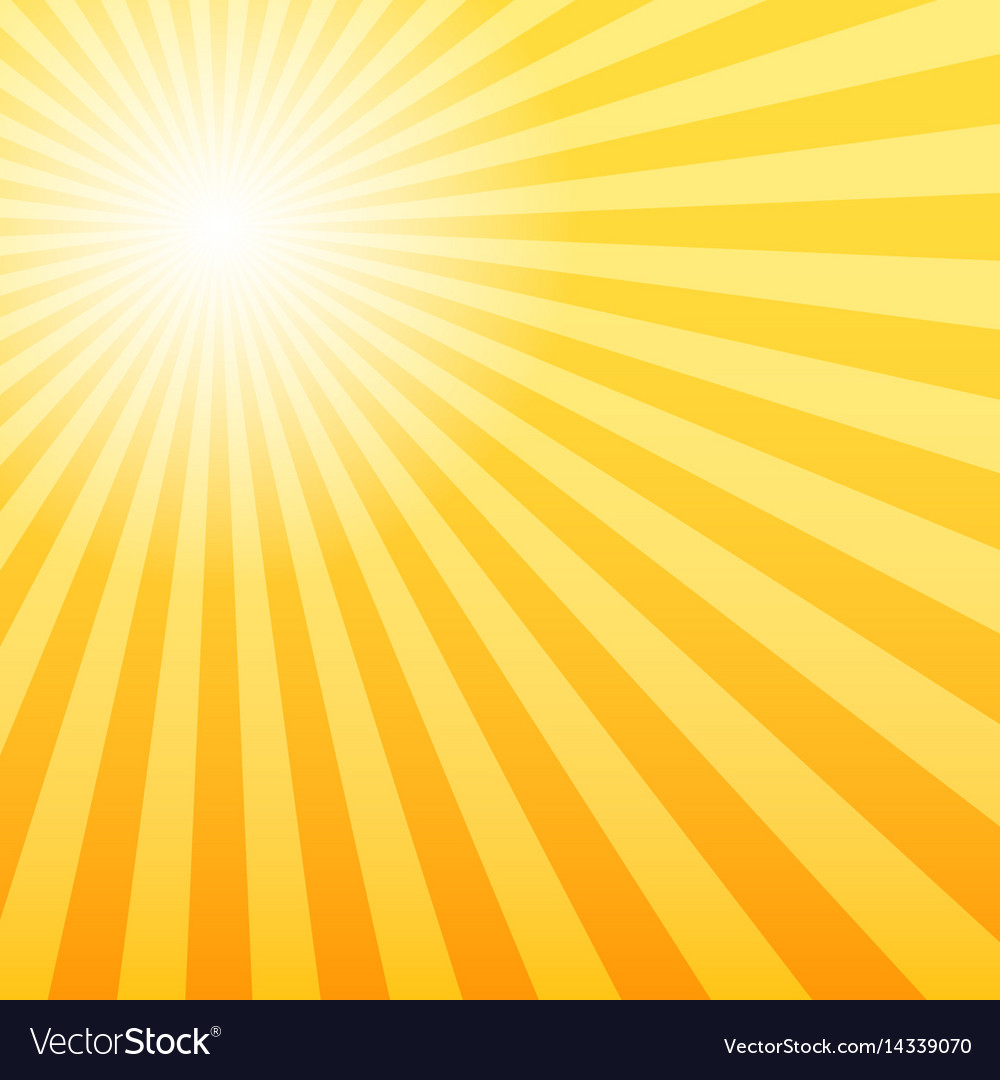 Sunray background with the light source offset Vector Image