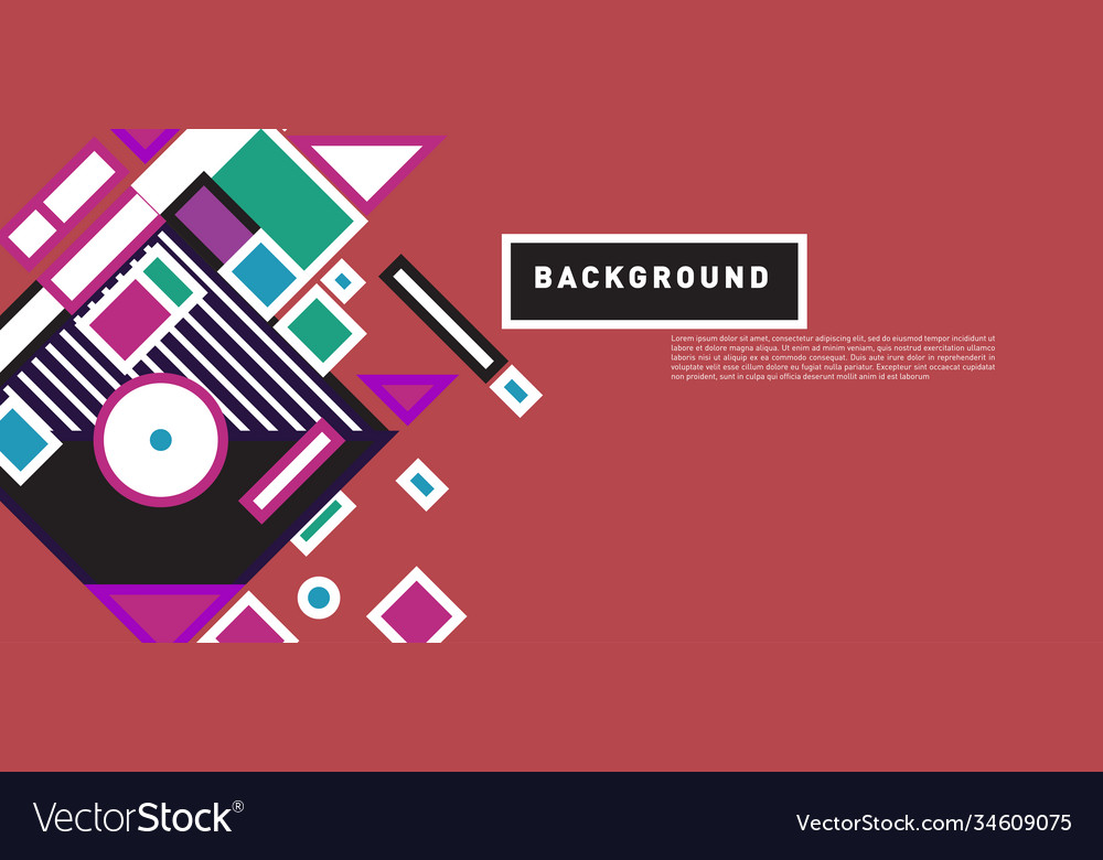 Abstract colorful rectangle background for banner