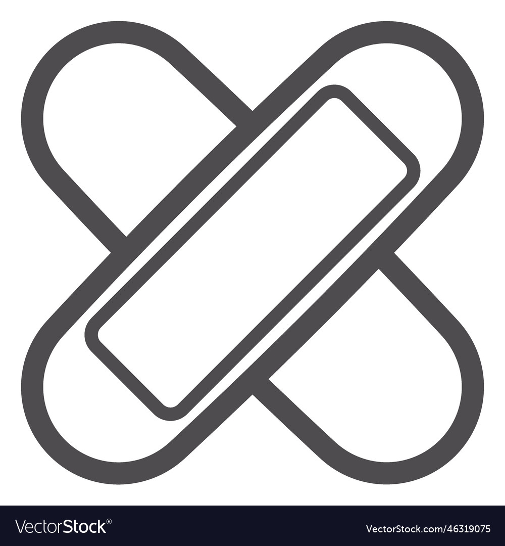 Adhesive bandage stroke icon