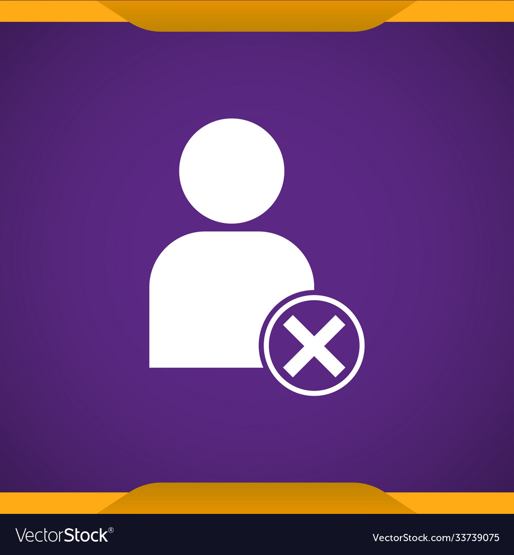 Block user icon for web and mobile