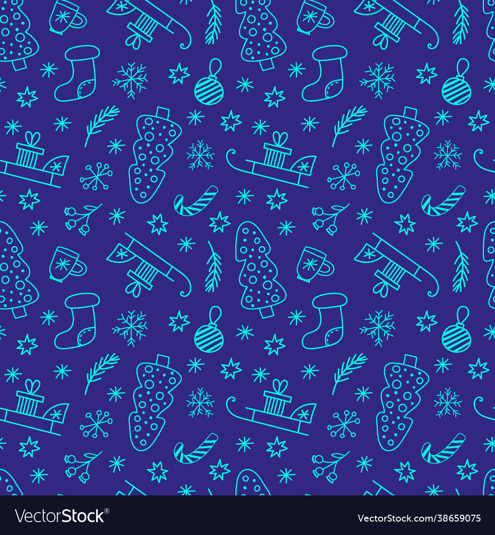 Cute christmas seamless pattern