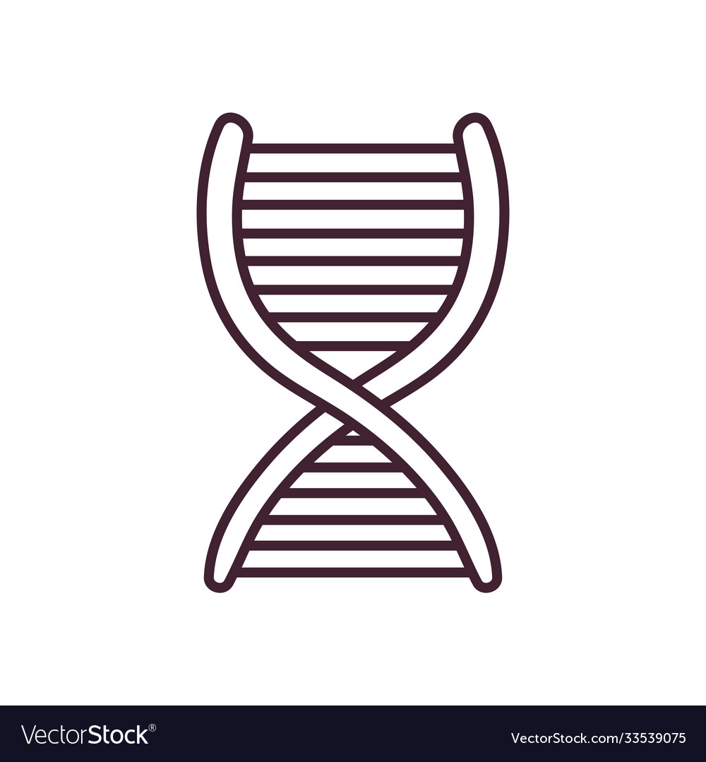 Dna structure line style icon design