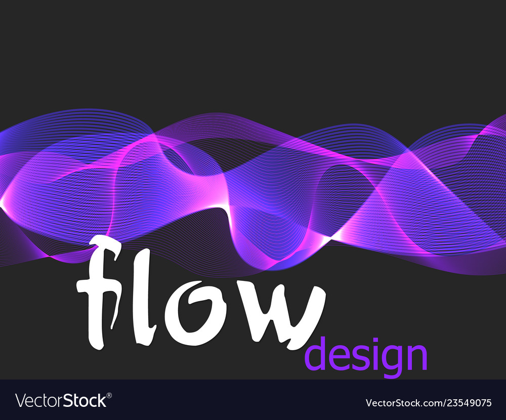 Fluid colorful texture on dark background flow vector image Fluid colorful texture on dark background flow