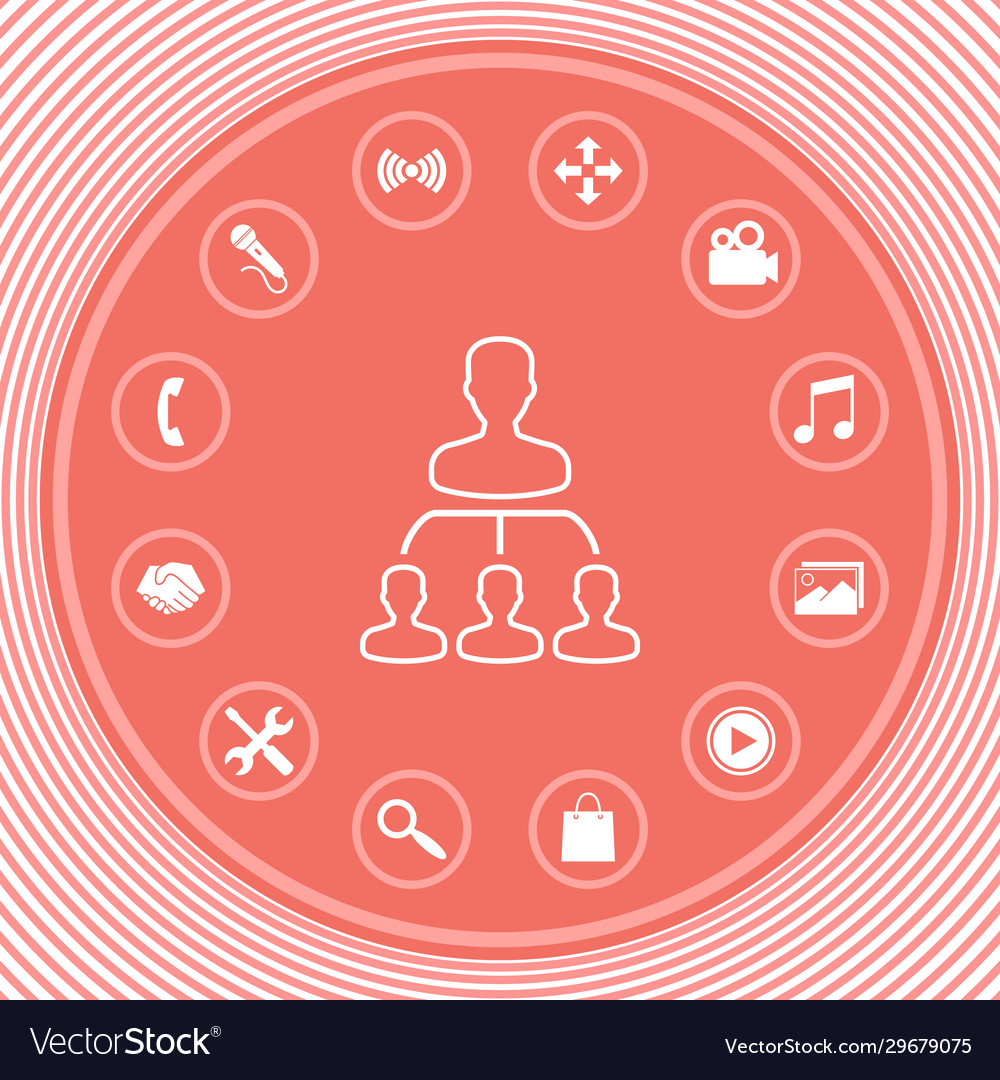 Hierarchy - line icon graphic elements