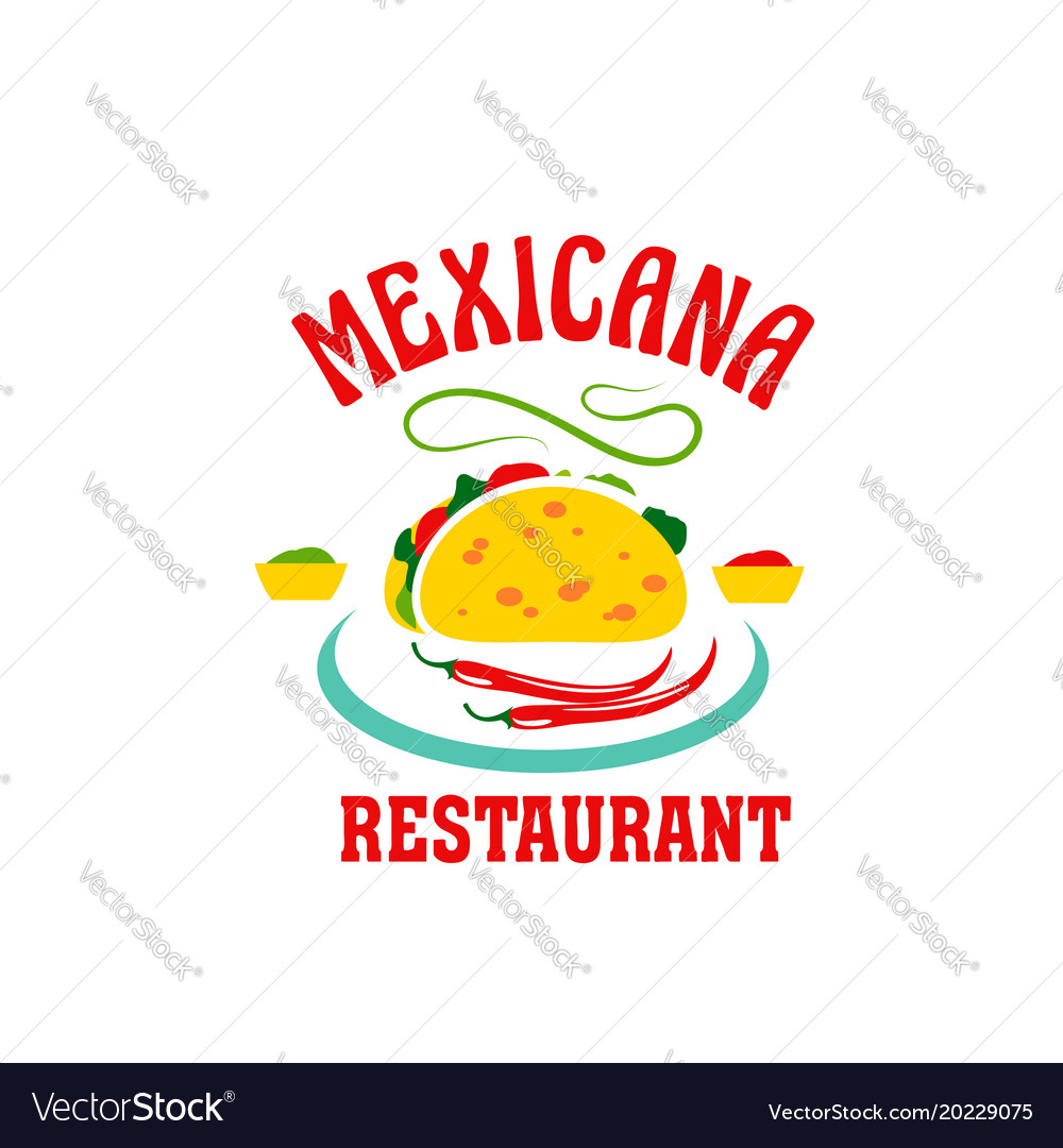 Icon for mexican cuisine restaurant Royalty Free Vector