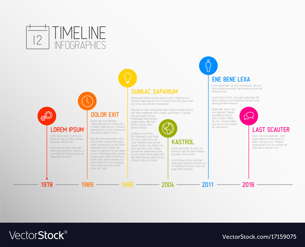 Infographic timeline report template Royalty Free Vector