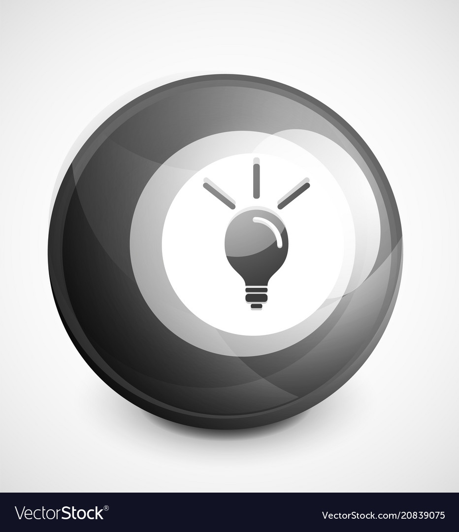 Light bulb new idea concept web button Vector Image Light bulb new idea concept web button