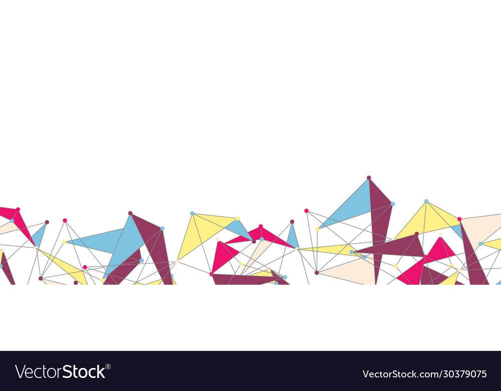 Line points connections triangular technology Vector Image Line points connections triangular technology