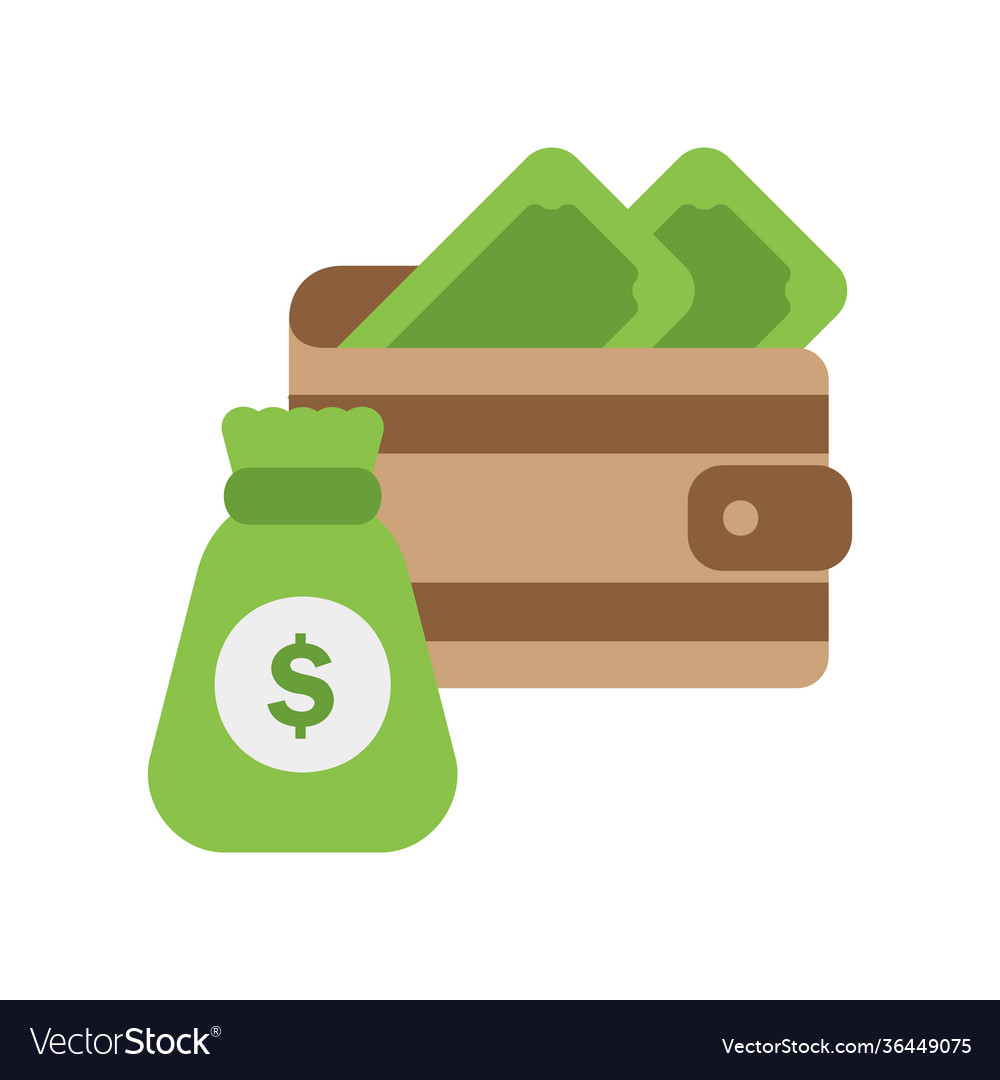 Money icon in flat style about marketing Vector Image Money icon in flat style about marketing