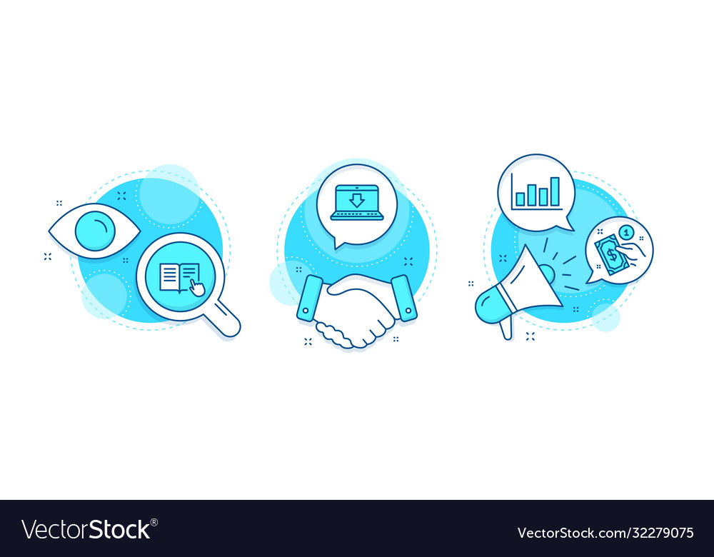 Report diagram read instruction and internet vector image Report diagram read instruction and internet